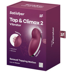 Satisfyer Stimulateur de Clitoris Tap & Climax 2 Framboise